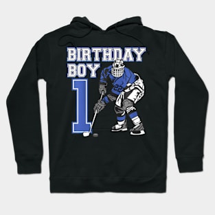 Kids 1 Year Old Ice Hockey Themed Birthday Party 1St Boy Hoodie